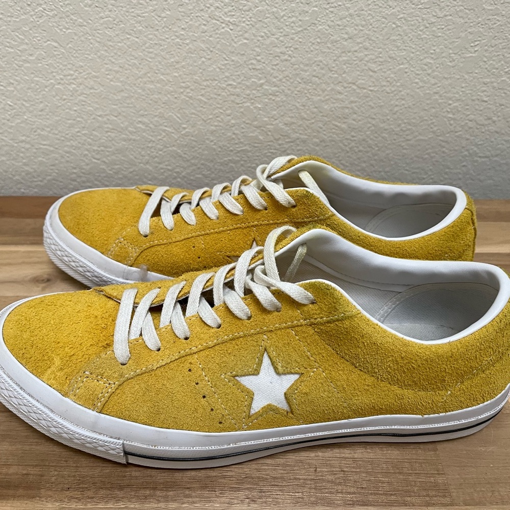 Converse Yellow Suede Sneakers - Picture 7 of 13